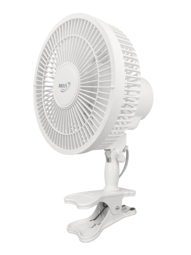 พัดลมตั้งโต๊ะ แบบหนีบ 8 นิ้ว MIRA M-73 WHITE